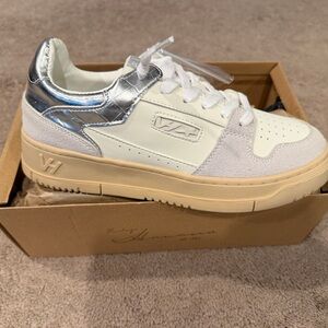 White and Gray Sneakers